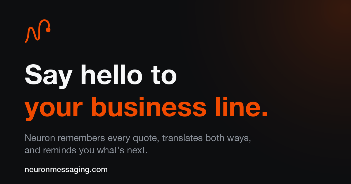 Neuron · Messaging that translates, schedules, reminds, and remembers.